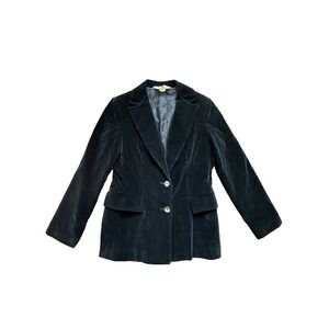 Vintage 70s Koret of California Black Velvet Blazer Size 10 Velour Goth Retro